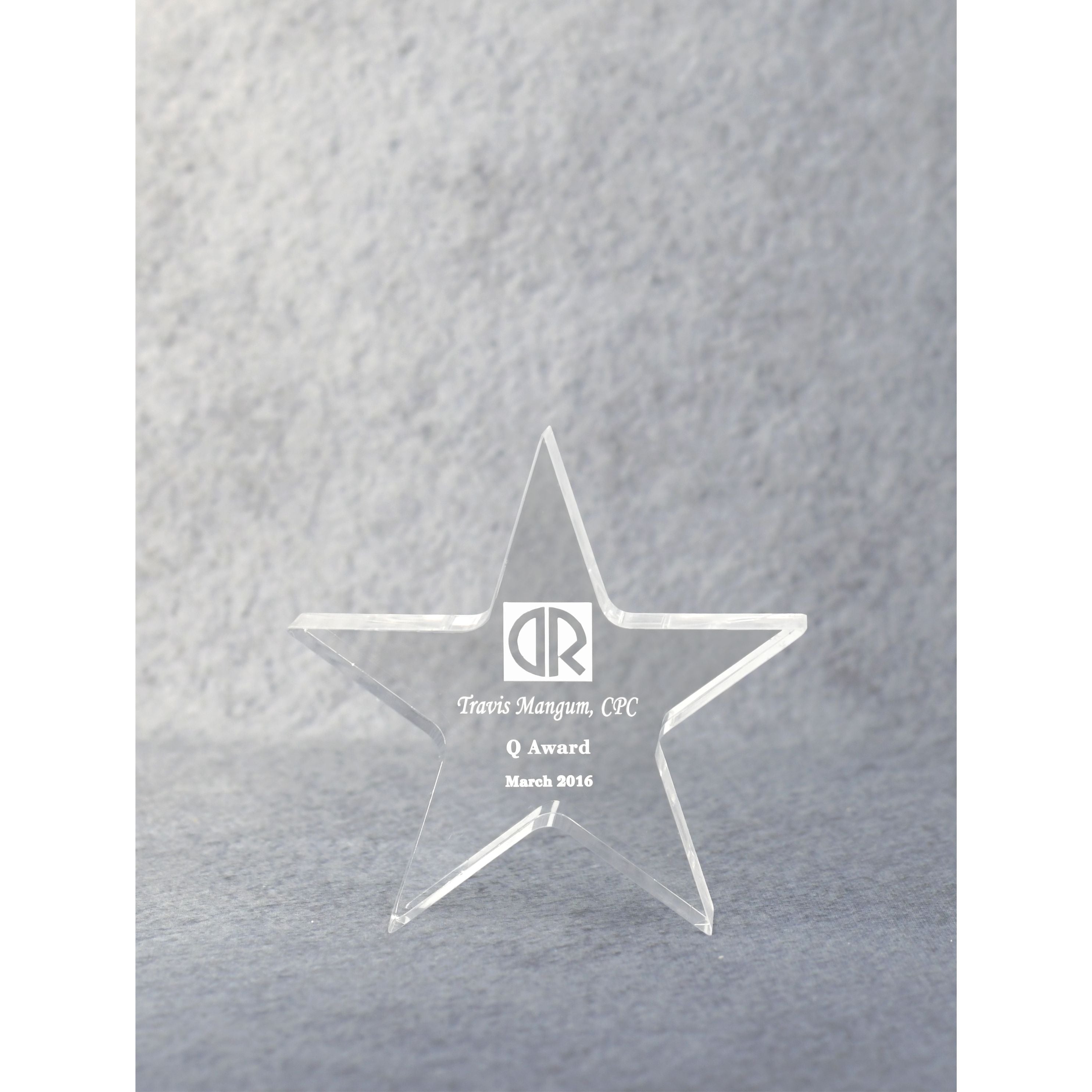 Acrylic Star Performer Paperweight